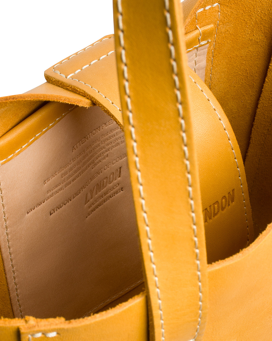 Leather Mini Tote Gold Large w/ Zipper