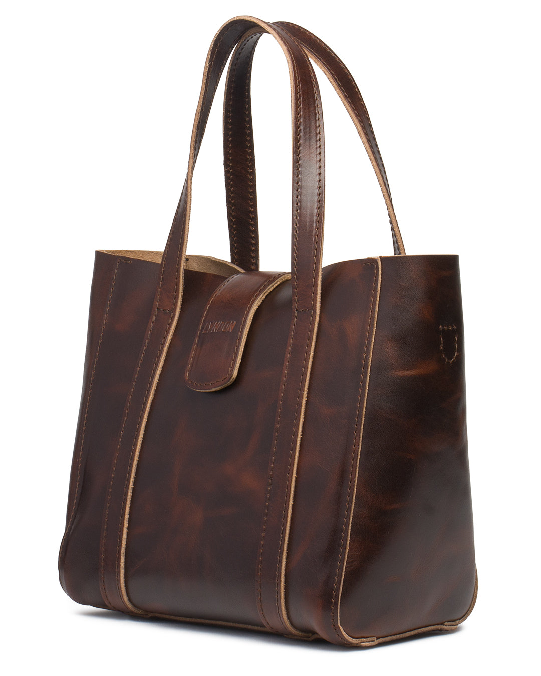 Leather Mini Tote | Amazing Lyndon Large w/Back Zipper / Old Town